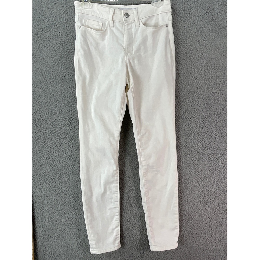 Athleta Sculptek Skinny Jeans Womens 2 White Excellent Stretch Denim Pants